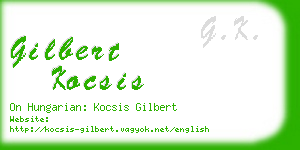 gilbert kocsis business card